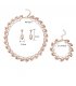 SET666 - Korean Style Bridal Pearl Necklace Set